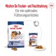 Die Verpackung des Royal Canin Hundefutters zeigt einen großen "L maxi adult" Trockenfutterbeutel und eine Nassfutterdose, die eine optimale Fütterung durch Mischung beider fördert.