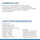 Huisdiervoeding verpakking die ingrediënten en voedingsanalyse toont, inclusief kippenmeel, maïs en vitaminen A, D3, E en C.