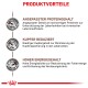 Das Bild zeigt Produktvorteile für Tiernahrung, hebt den angepassten Proteingehalt, reduzierte Kupferwerte und hohe Energiedichte hervor.