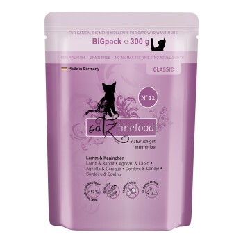 Nassfutter Katze Classic Adult No. 11 Lamm & Kaninchen 6x300 g