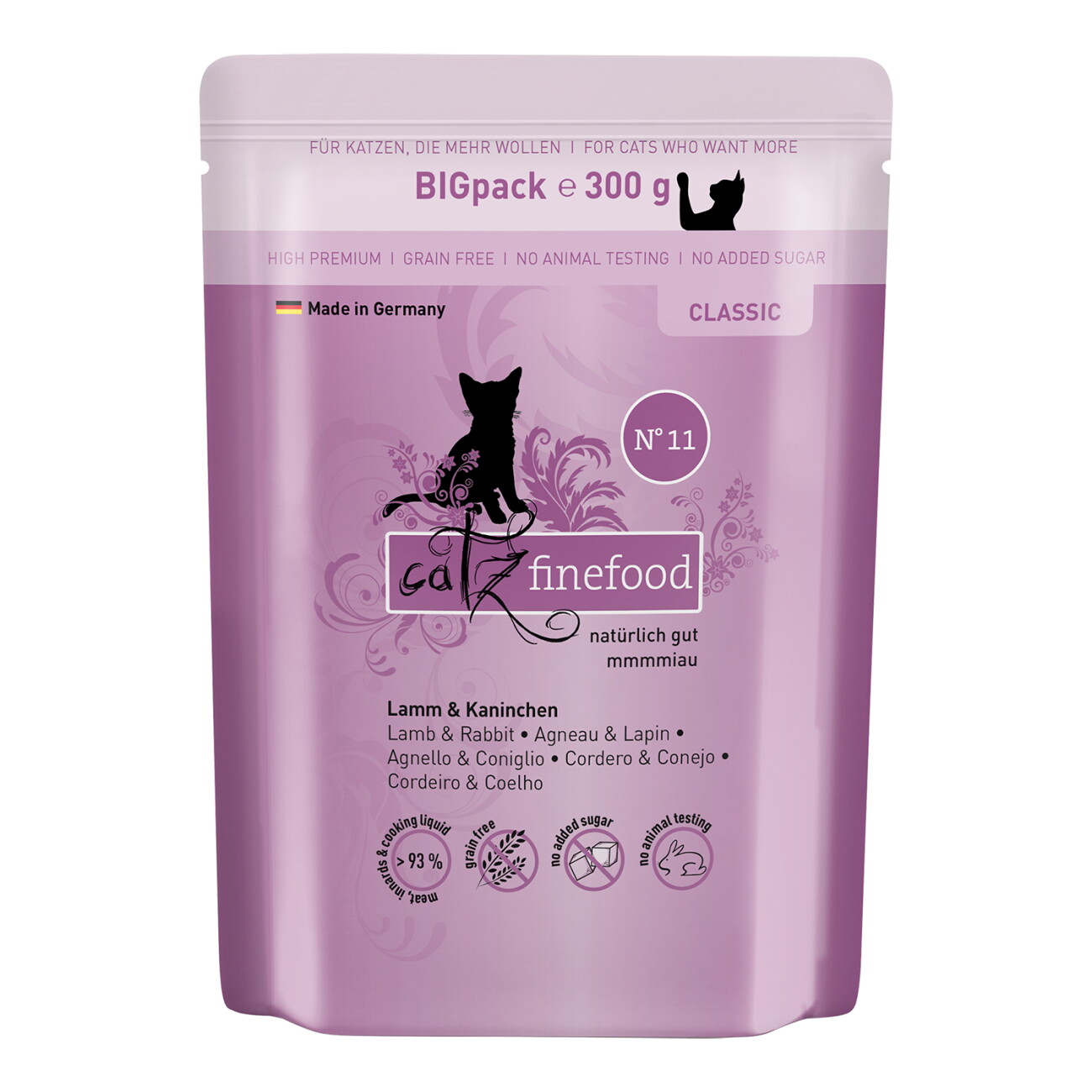 Catz finefood Nassfutter Katze Classic Adult No. 11 Lamm und Kaninchen 6x300 g
