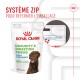 Royal Canin Immunity & Digestion Chews pour chiots, 40 pièces, avec un chien brun sur l'emballage et fermeture éclair. 83% de satisfaction des propriétaires.