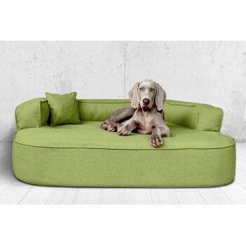 ® LOTTE VISCO PLUS - Orthopädisches Hundesofa hellgrün 1,5 m, 40 cm, 1 m