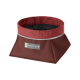 Rote und graue zusammenklappbare Hundeschüssel von Ruffwear, mit einem robusten Design und einem Logo-Patch auf der Vorderseite.