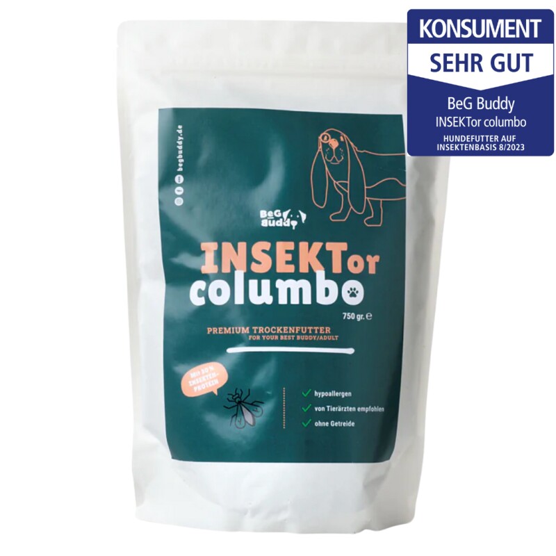 BeG Buddy Trockenfutter Insekten, Insekten Hund, Hypoallergen & Sensitive 750 g