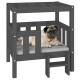 erhöhtes Hundebett aus Kiefernholz grau 43 cm, 70 cm, 43 cm