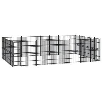 Hundezwinger Box Stahl 7,68 m, 4,8 m, 2 m
