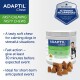 ADAPTIL Chew calming chews for dogs in a container, highlighting benefits: fast action, stress relief, ideal for short-term use.