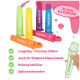 XL-Pack mit 6 bunten Silikon-Eis am Stiel Formen, beschriftet mit "#ICEPOPS," langlebig, hundesicher, nachfüllbar und spülmaschinenfest.