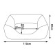 2-in-1 Hundebett Hundekissen L
