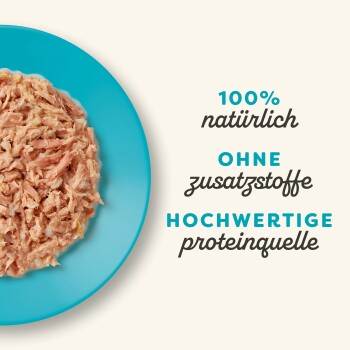 Nassfutter Katze Adult in Brühe Thunfischfilet 48x156 g
