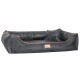 ® ALBERTO ORTHO Orthopädisches Hundebett mit Velours Vintage schwarz/ graphit 1,2 m, 25 cm, 85 cm