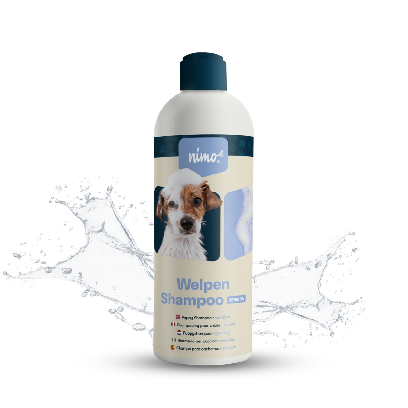 Nimo Blau Welpen Shampoo Sensitiv - Ohne Duftstoffe & Ph-Neutral Für Alle Rassen - 0.5 L - Bild 2