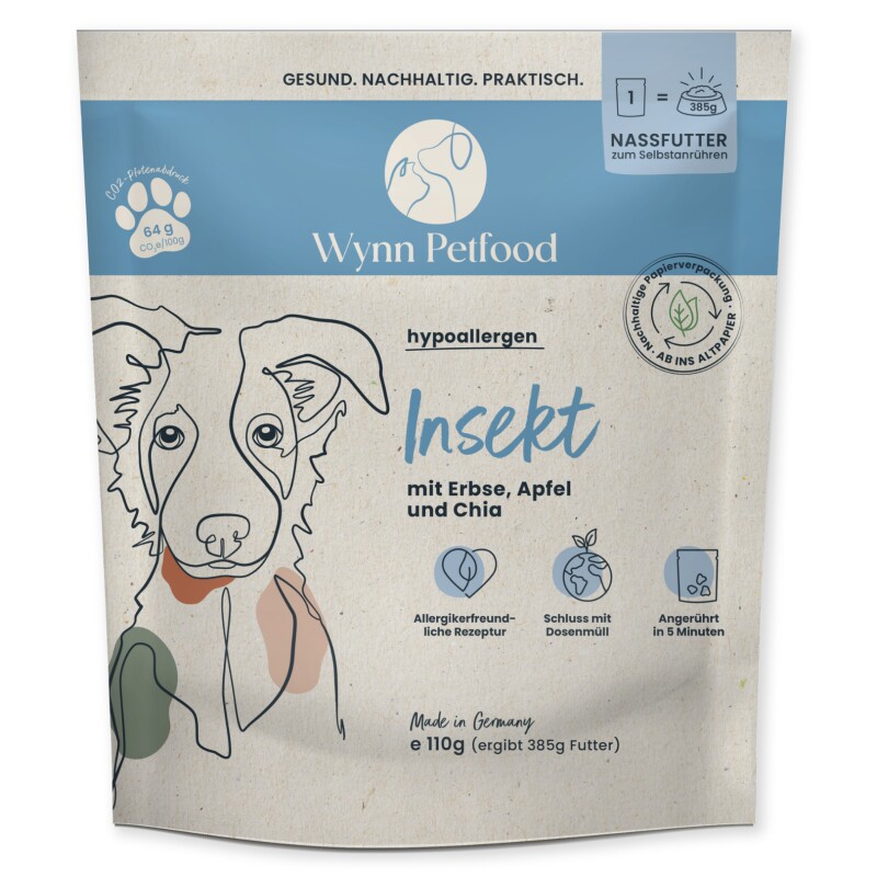 Wynn Petfood Reisetüten Nassfutter Insekt mit Süßkartoffel