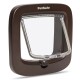 Porte pour animaux PetSafe marron avec un clapet transparent, conçue pour un accès facile pour les animaux.