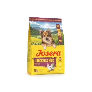Josera Senior Mini Hundefutterbeutel mit Huhn & Reis, 78 % tierisches Protein, Anti-Aging, deutsche Qualität, kleine Krokettengröße.