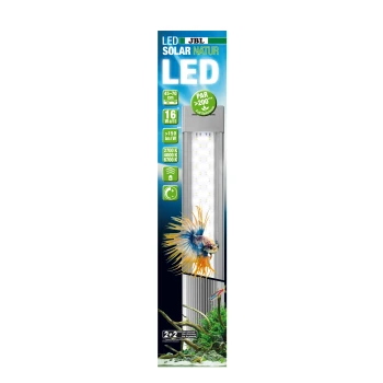 LED-Licht für Aquarien, JBL Solar Natur, 16 Watt, geeignet für 45-70 cm große Becken, mit Farbtemperaturen von 2700K, 4000K und 6700K.
