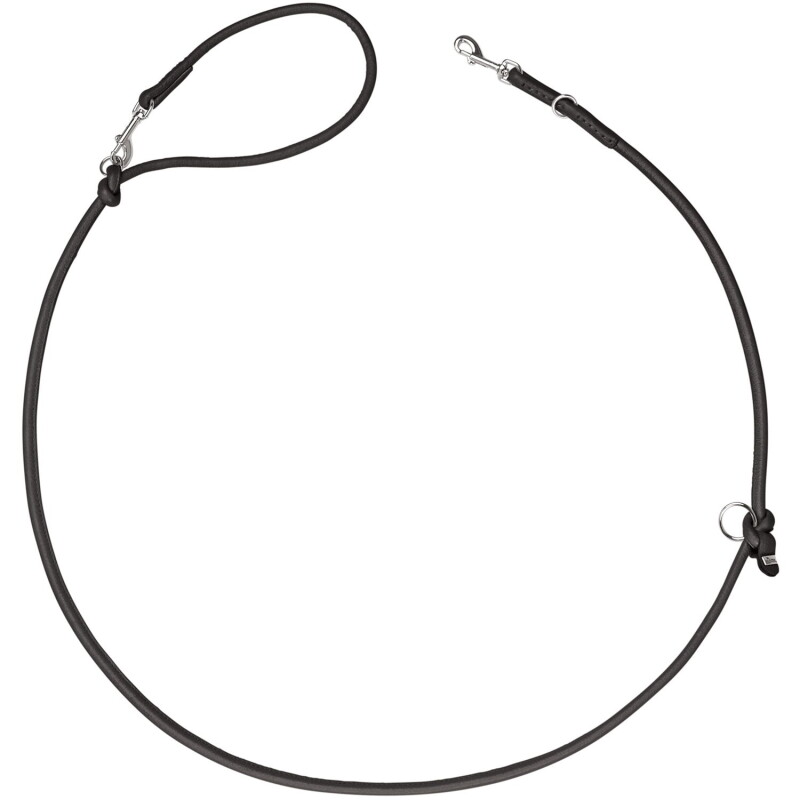 Dog Sport HUNTER verstellbare Hundeführleine soho round mini schwarz 6 mm