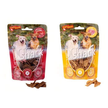 DeliBest Dog Snack Bundle Hähnchen & Lamm 2x50g