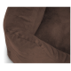 Braunes Haustierbett mit einer weichen, plüschigen Textur, mit abgerundeten Kanten und einem gemütlichen Innenraum.
