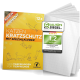 Verpackung des Katzen Kratzschutz-Produkts mit verspielten Katzenillustrationen, "Made in Germany"-Label und einer Qualitätsbewertung von 1,2.