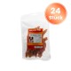 Packung Miracle Dog Snacks Entenbrust Filet Entenbrust Hundeleckerlis, 70g, mit "24 Stück" Aufkleber.