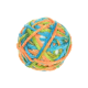 Bunte Wollknäuel-Spielzeuge für Haustiere, mit lebhaften orange, blauen und grünen Strängen, ideal für verspielte Katzen oder kleine Hunde.