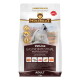"WOLFSBLUT VetLine GASTROINTESTINAL" Hundefutterverpackung mit einem heulenden Wolf, der Zutaten und Vorteile für die Verdauungsgesundheit hervorhebt.