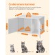 Weiße Katzenbox mit großen Innenraumabmessungen (80 cm x 50,2 cm x 50 cm), geeignet für Kätzchen und erwachsene Katzen, unterstützt bis zu 60 kg.