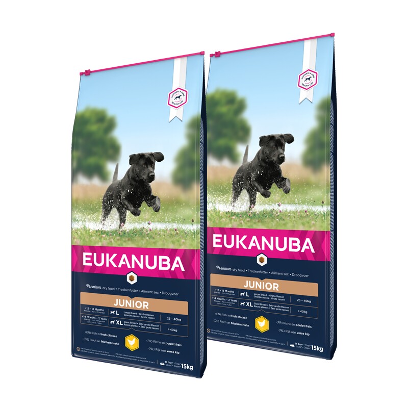 EUKANUBA Droog Hondenvoer Large Breed Junior, Kip 2x15 kg