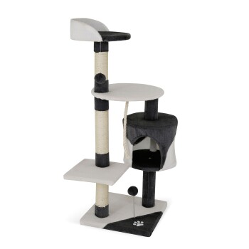 Lionto Kratzbaum Höhe 112 cm grau/ weiß