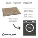 Doctor Bark Hundebett, maschinenwaschbar bis 95°C, trocknergeeignet, beschriftet mit 'sauber | hygienisch | pflegeleicht', 7 kg Kapazität.