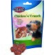 Bunte Trixie Chicken'n'Crunch Hundeleckerlipackung mit dem Gesicht eines Dackels, beschriftet mit "Mit Huhn", "Glutenfrei" und 60g.