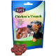 Bunte Trixie Chicken'n'Crunch Hundeleckerlipackung mit dem Gesicht eines Dackels, beschriftet mit "Mit Huhn", "Glutenfrei" und 60g.