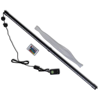 LED-Aquariumlicht mit Fernbedienung, Netzadapter und Montageset, entworfen zur Verbesserung aquatischer Umgebungen.