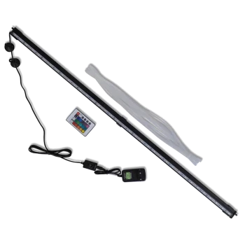 LED-Aquariumlicht mit Fernbedienung, Netzadapter und Montageset, entworfen zur Verbesserung aquatischer Umgebungen.