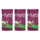 Drei Tüten Dr. John hypoallergenem Enten- und Lachs-Hundefutter, jeweils 2kg, mit einer Zeichnung eines Hundes und ernährungsbezogenen Angaben.