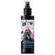 Schwarze Sprühflasche mit der Aufschrift 'Bugalugs 2-in-1 Detangler & Leave-In Conditioner for dogs', Cartoon-Hund, vegan, 200 ml.
