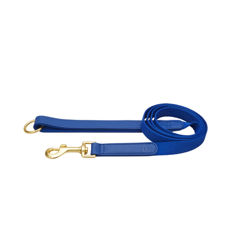 Barkalot Hundeleine Veganes Leder blau S