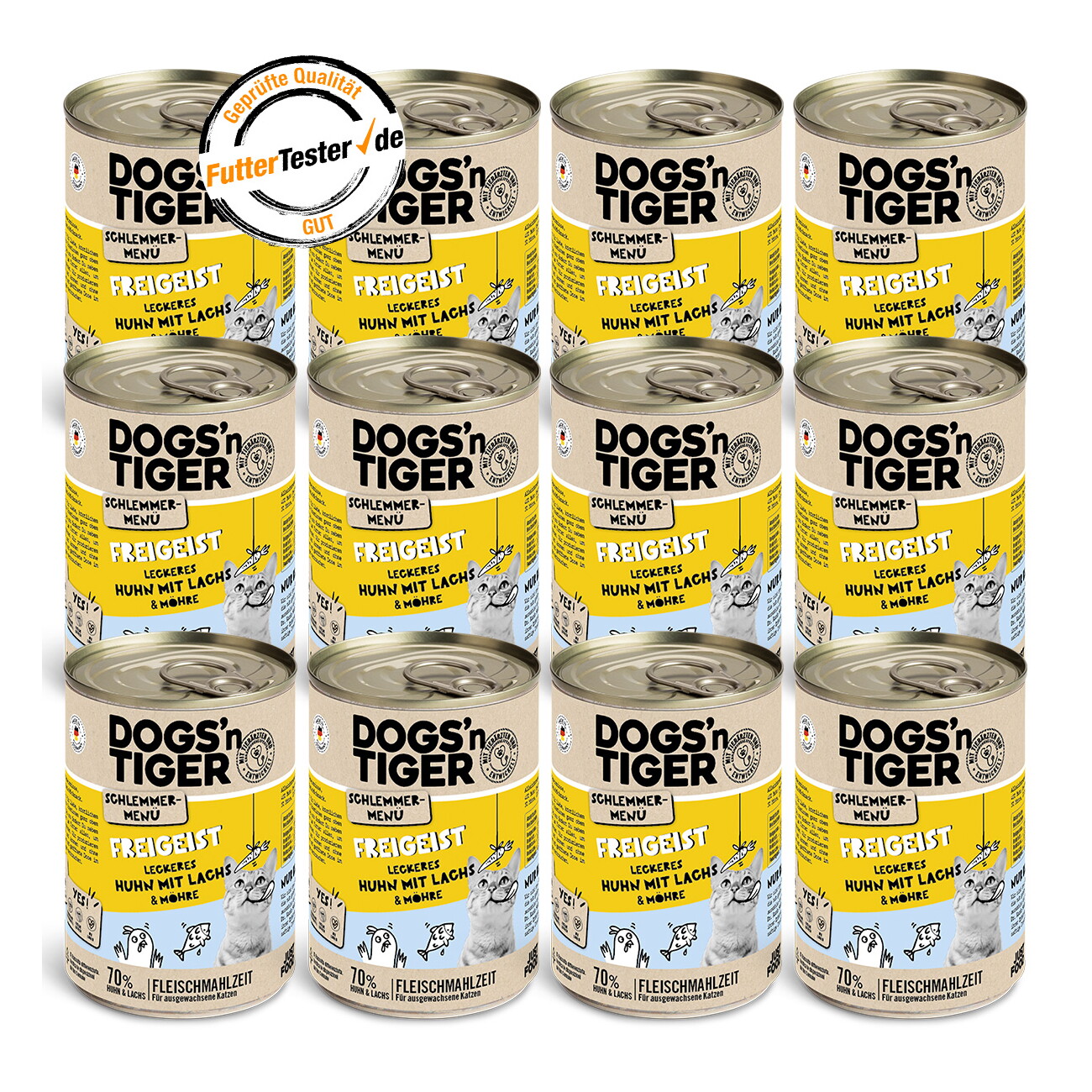 Dogs'n Tiger Freigeist Huhn & Lachs 12x400 g