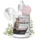 Tropfflasche REAVET+ Worm Wood Cat Sensitive Tropfen mit Katzenetikett, Tropfspitze, Badge ‚Extra Mild‘, Kräuterzweigen, 50 ml.