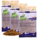 Drei Beutel Lyra Nature Power Haustierfutter mit Mehlwürmern und Soldatenfliegenlarven-Mix, jeweils 5 kg.