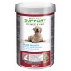 Behälter mit PetBalance Support Joint Pellets für Hunde, mit einem Golden Retriever auf dem Etikett, 675g, mit Text in mehreren Sprachen.