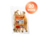Packung Miracle Dog Snacks Kaninchenohren Hundesnacks, 100 g, 20 Stück, mit Hundeabbildung auf dem Etikett.