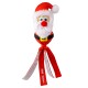 Santa Claus dog toy with red hat, white beard, and dangling legs labeled "KONG Wubba" on a white background.