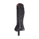 Schwarze Haustierpflegehandschuh mit Reißverschluss und verstellbarem Riemen, entworfen für einfachen Tragekomfort.