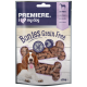 Premiere I Love My Dog Bonies Getreidefreie Hundeleckerlis, mit einem braunen Hund und knochenförmigen Snacks in einer 175g Verpackung.