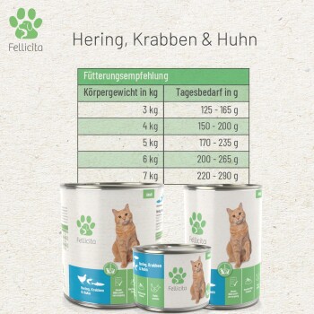 Fellicita Hering, Krabben & Huhn 6x 200g