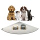 ® - Napfunterlage Eckrund - Öko-Tex und Made in Germany hellgrau 80 cm, 80 cm