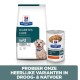 Hill's Prescription Diet Diabetes Care w/d hondenvoer zak en blik, met een hond op de verpakking. Tekst: "PROBEER ONZE HEERLIJKE VARIANTEN."